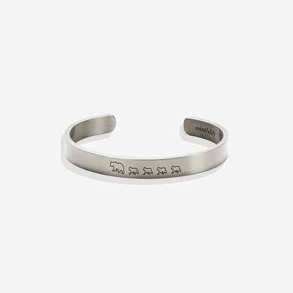‘Mama Bear & Her Baby Bears’ Personalised Engraved Bangle