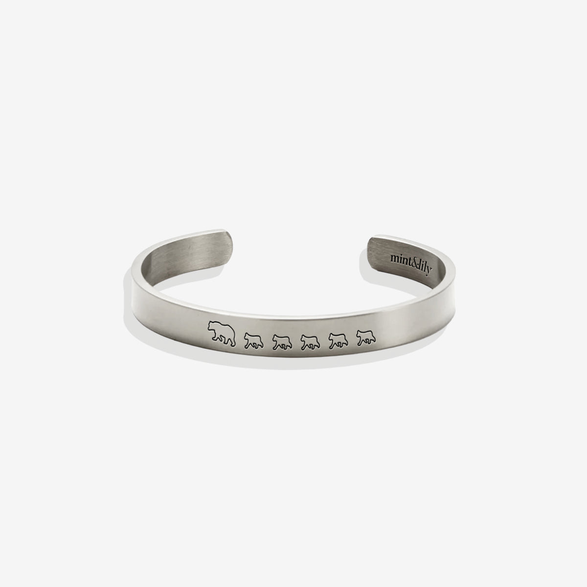 ‘Mama Bear & Her Baby Bears’ Personalised Engraved Bangle
