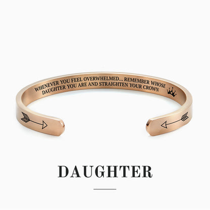 ‘Remember Who You Are’ Personalised Engraved Cuff Bangle