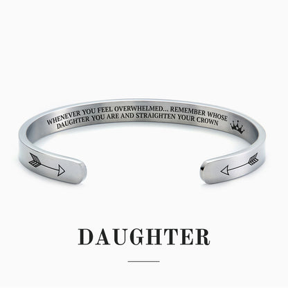 ‘Remember Who You Are’ Personalised Engraved Cuff Bangle