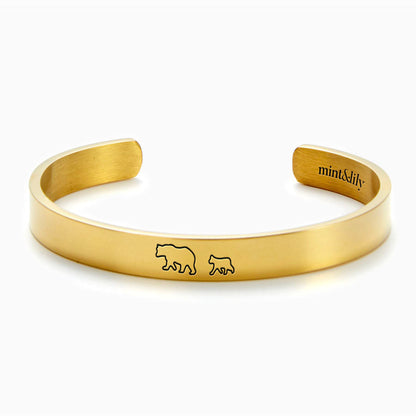 ‘Mama Bear & Her Baby Bears’ Personalised Engraved Bangle