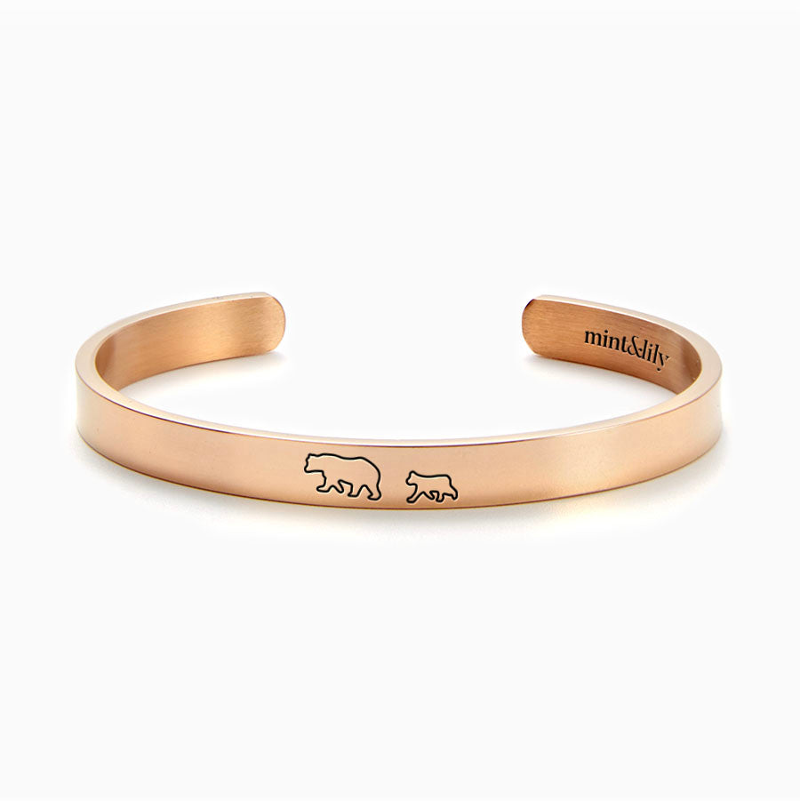 ‘Mama Bear & Her Baby Bears’ Personalised Engraved Bangle