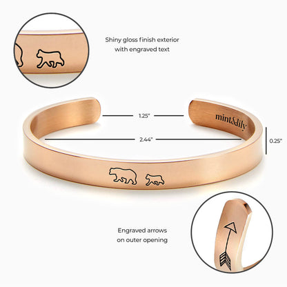 ‘Mama Bear & Her Baby Bears’ Personalised Engraved Bangle