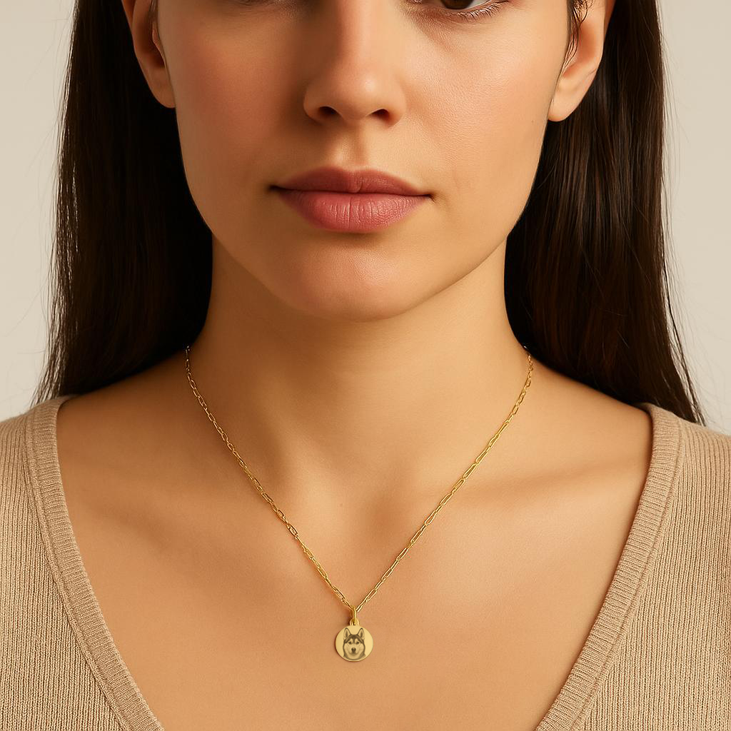 Personalised Pendant: Forever Cherish Your Pet | Engraved Memorial Photo Necklace