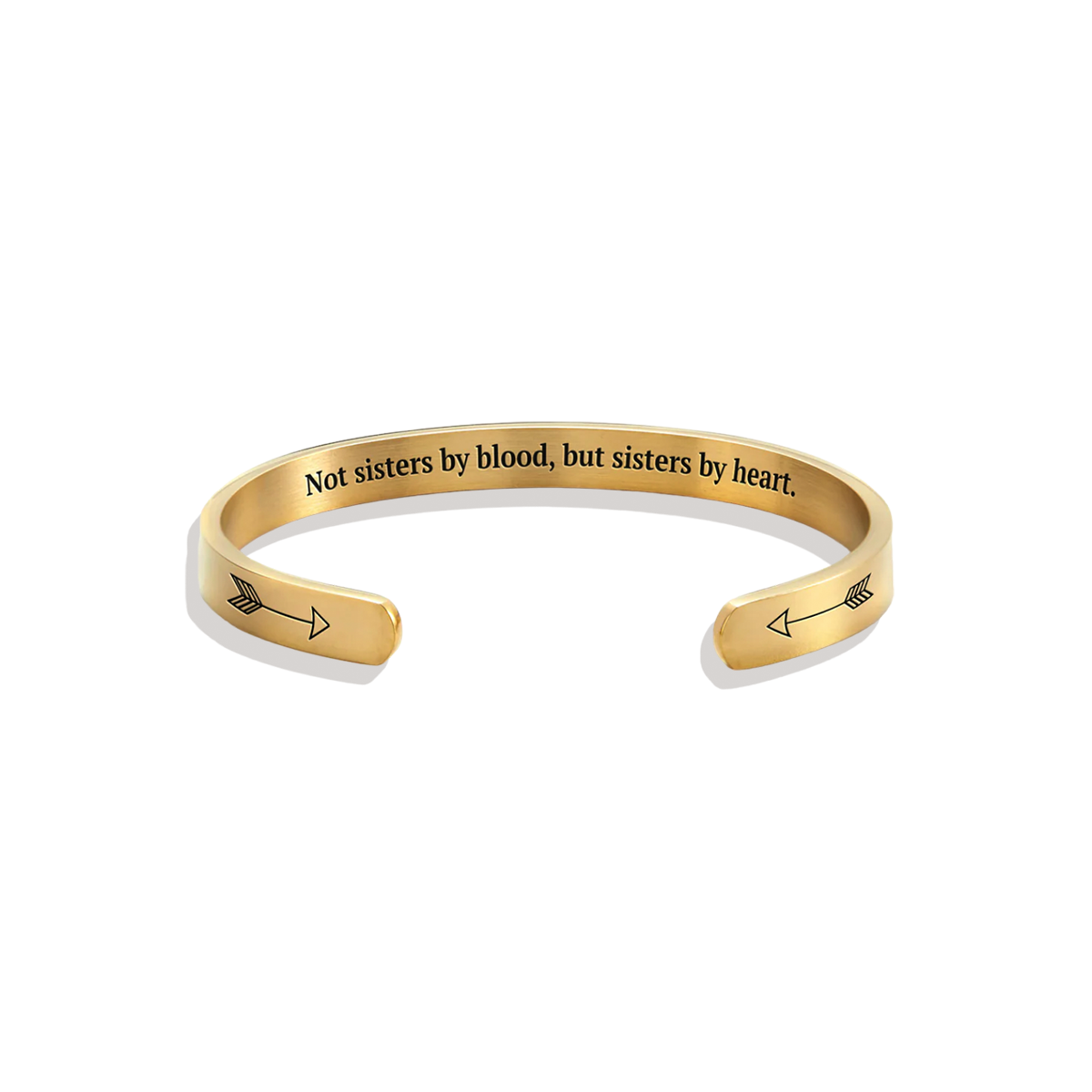 ‘Not Sisters By Blood But Sisters By Heart’ Personalised Engraved Bangle