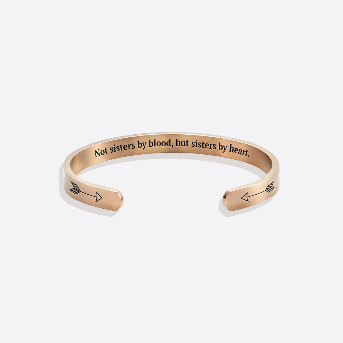 ‘Not Sisters By Blood But Sisters By Heart’ Personalised Engraved Bangle