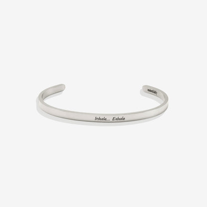 Custom Thin Personalised Engraved Cuff Bangle – Minimalist Bracelet