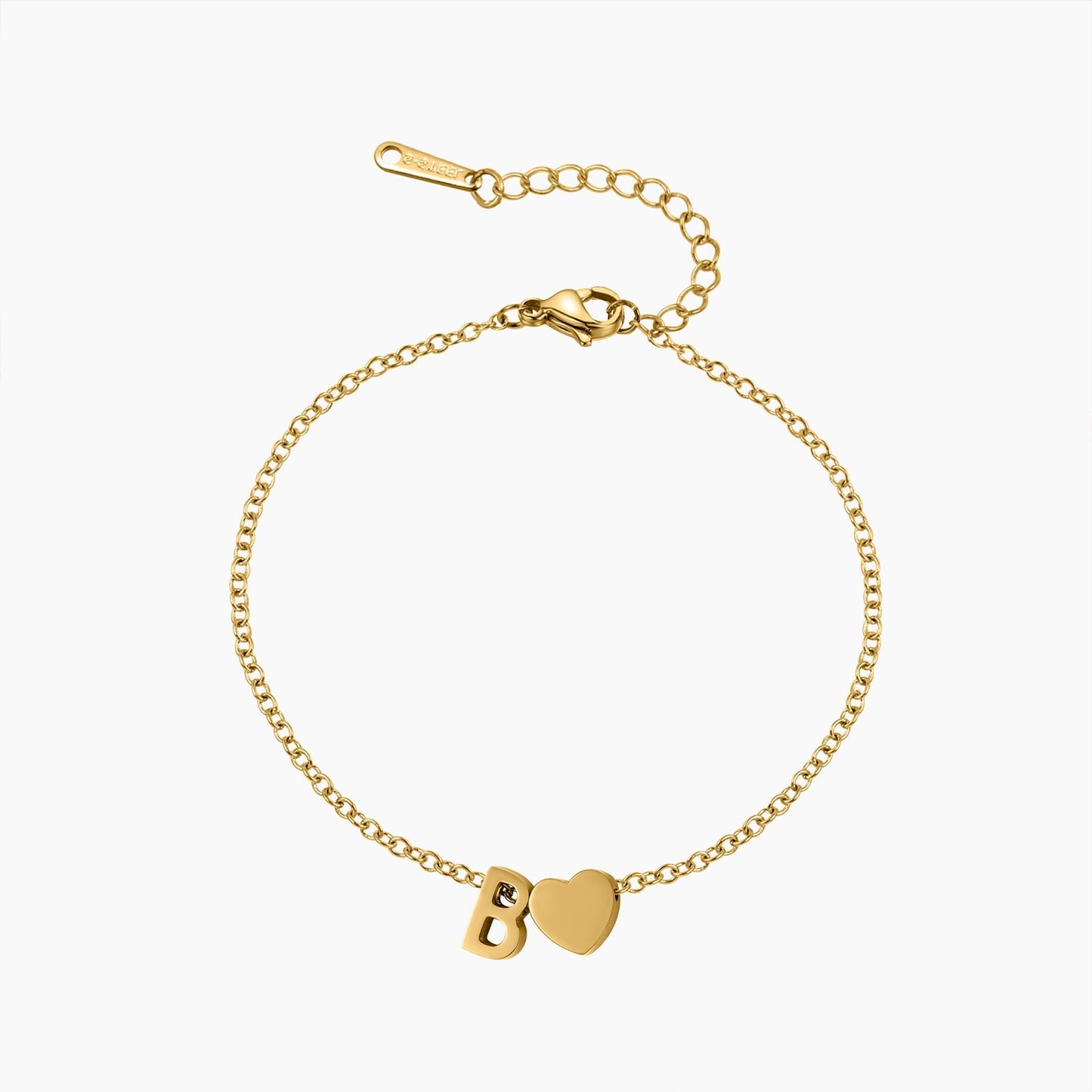 Personalized Heart Bracelet | Custom Initial Jewelry with Elegant Design | Meaningful Gift for Loved Ones