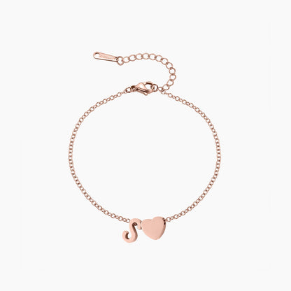 Personalized Heart Bracelet | Custom Initial Jewelry with Elegant Design | Meaningful Gift for Loved Ones