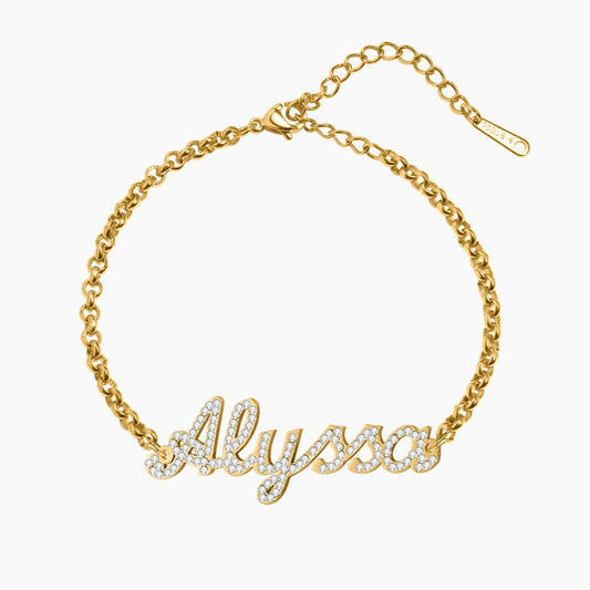 Personalized Iced Name Bracelet | Custom Engraving for Unique Gifting
