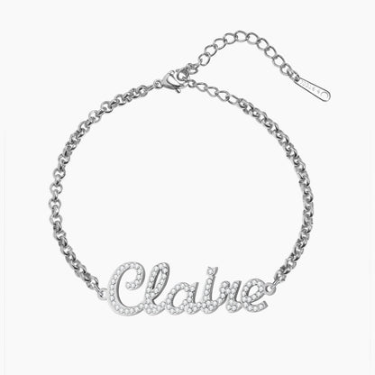 Personalized Iced Name Bracelet | Custom Engraving for Unique Gifting