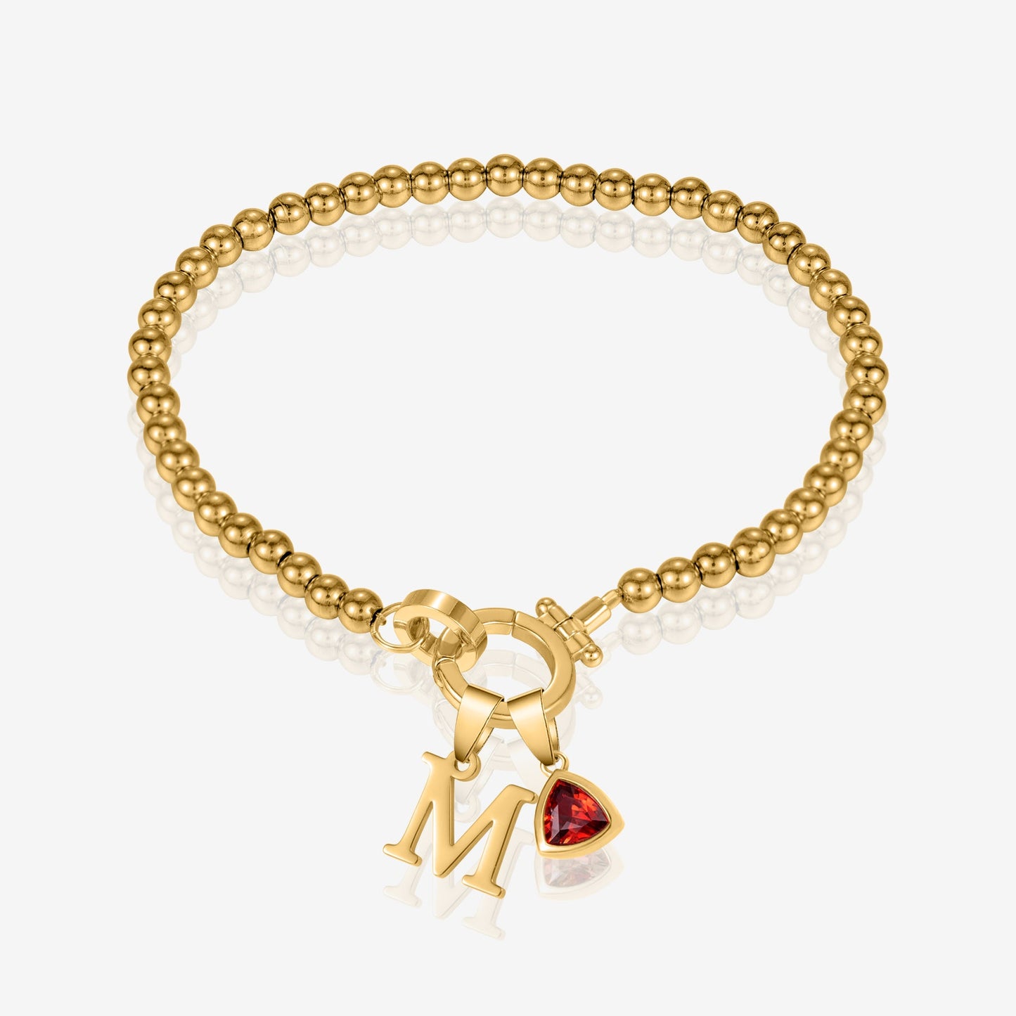 Personalized Initial Birthstone Bracelet | Custom Beaded Design for Unique Style