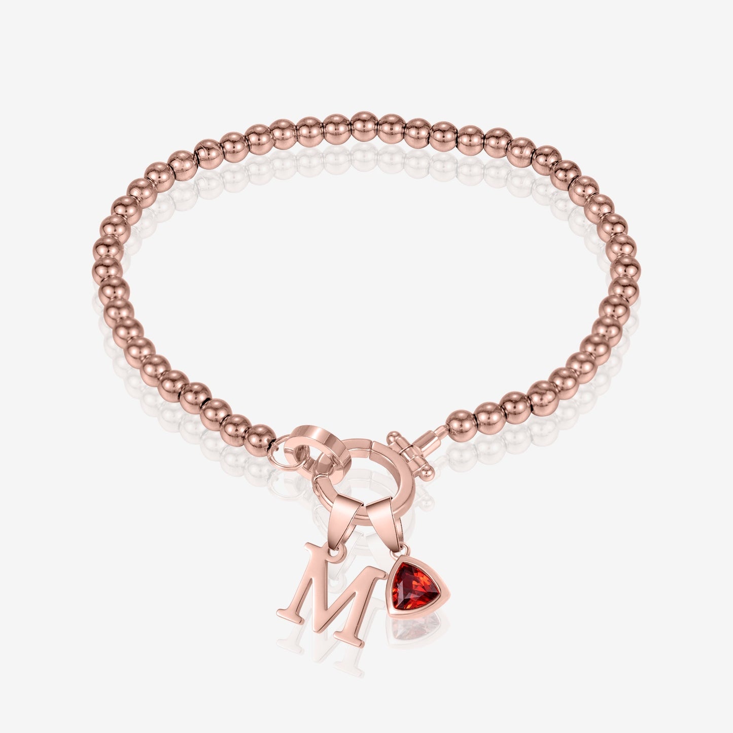 Personalized Initial Birthstone Bracelet | Custom Beaded Design for Unique Style