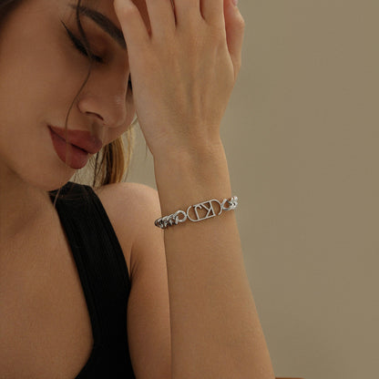 Personalized Initials Bracelet | Customizable XL Cuban Chain for Unique Gifting