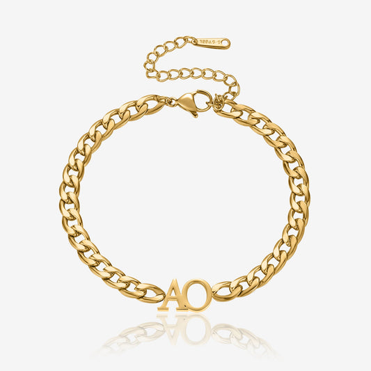 Personalized Initials Bracelet | XL Cuban Chain with Customizable Design | Unique Gift for Special Occasions