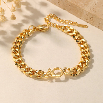 Personalized Initials Bracelet | XL Cuban Chain with Customizable Design | Unique Gift for Special Occasions