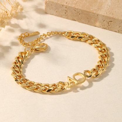 Personalized Initials Bracelet | XL Cuban Chain with Customizable Design | Unique Gift for Special Occasions
