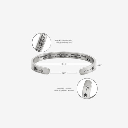 ‘Remember Who You Are’ Personalised Engraved Cuff Bangle