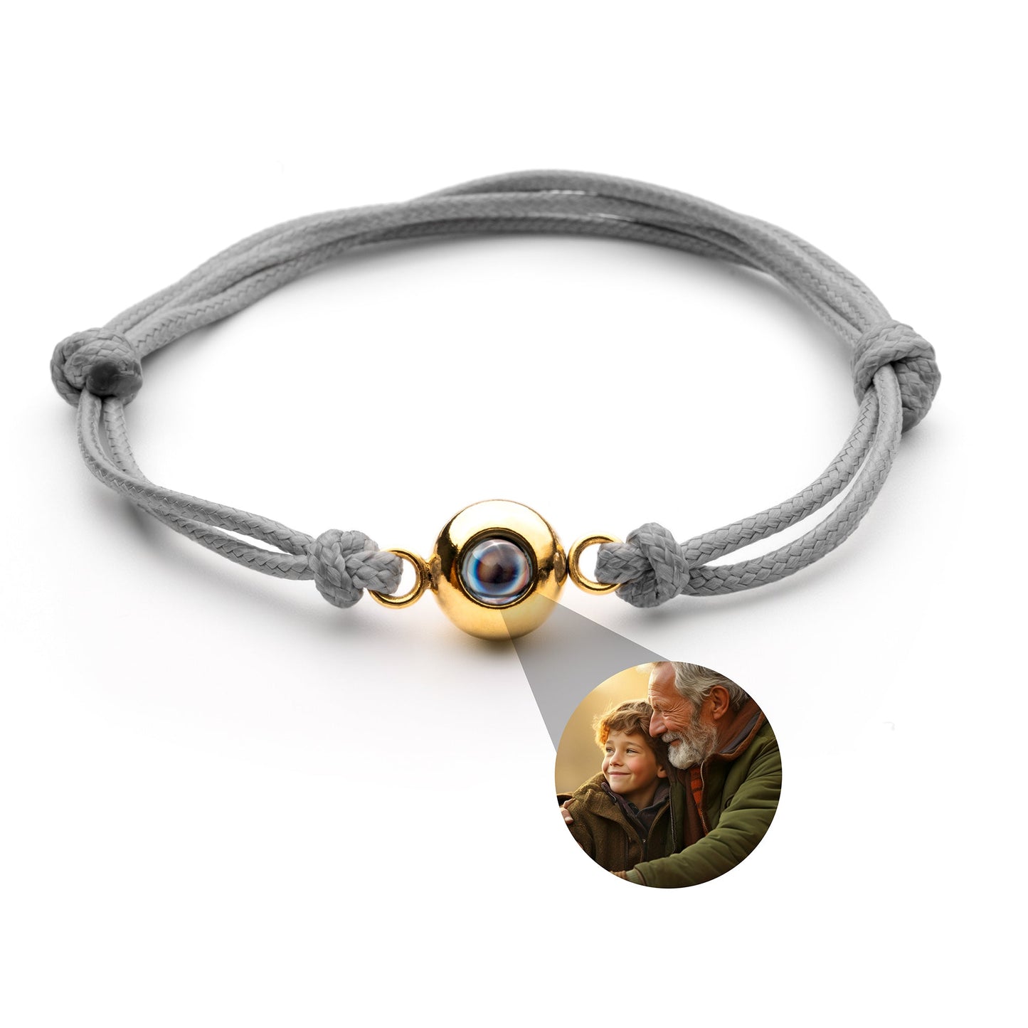 Personalised Photo Projection Bracelet - Marine Knot