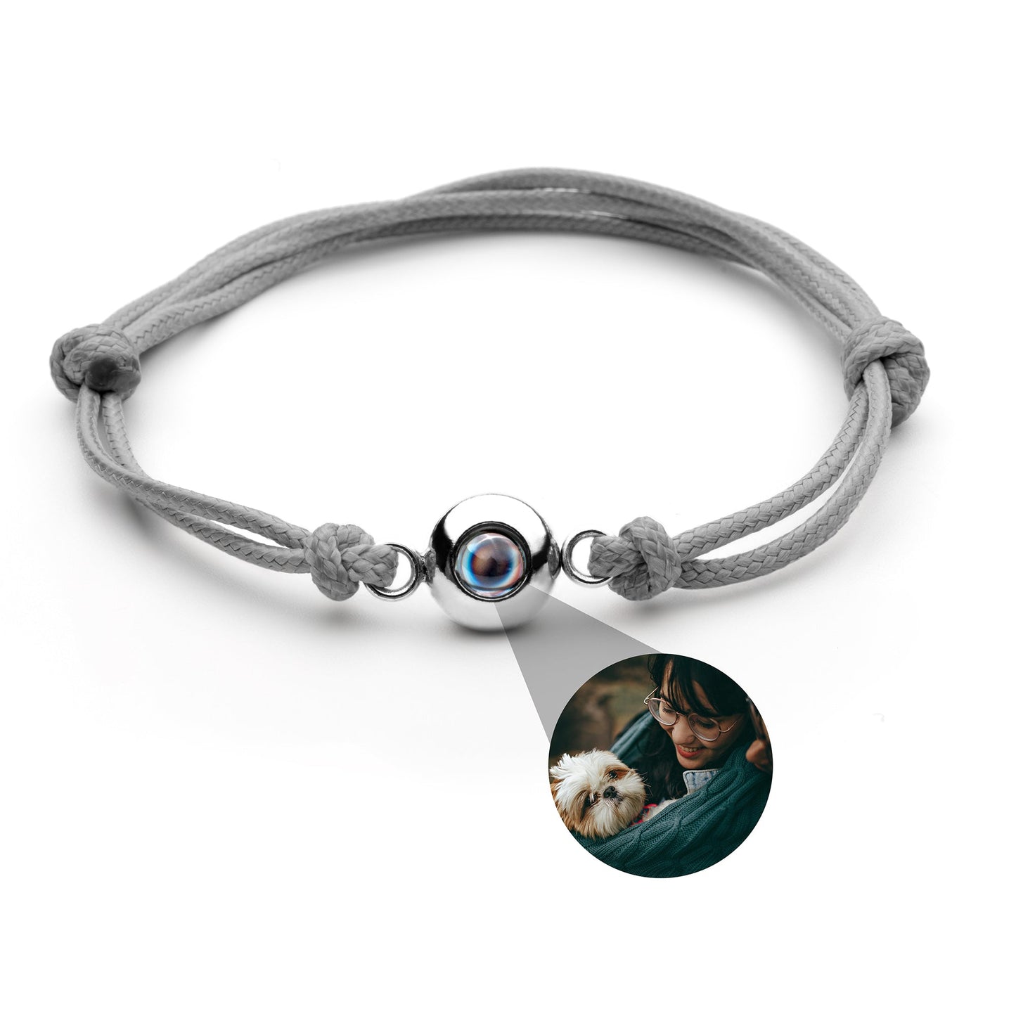 Personalised Photo Projection Bracelet - Marine Knot