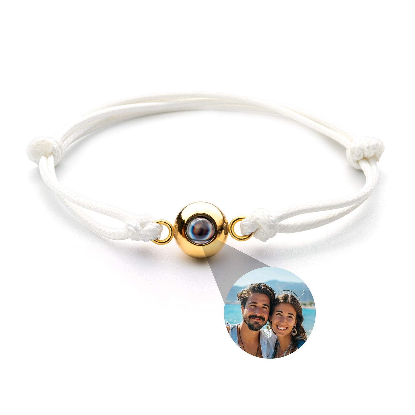 Personalised Photo Projection Bracelet - Marine Knot