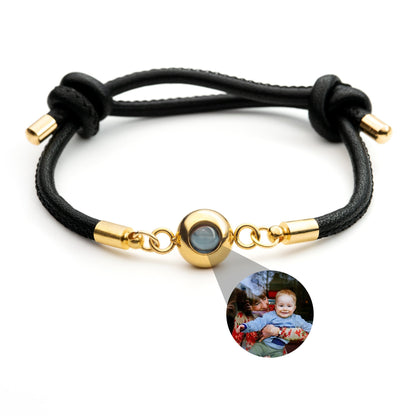 Personalised Photo Projection Bracelet - Leather