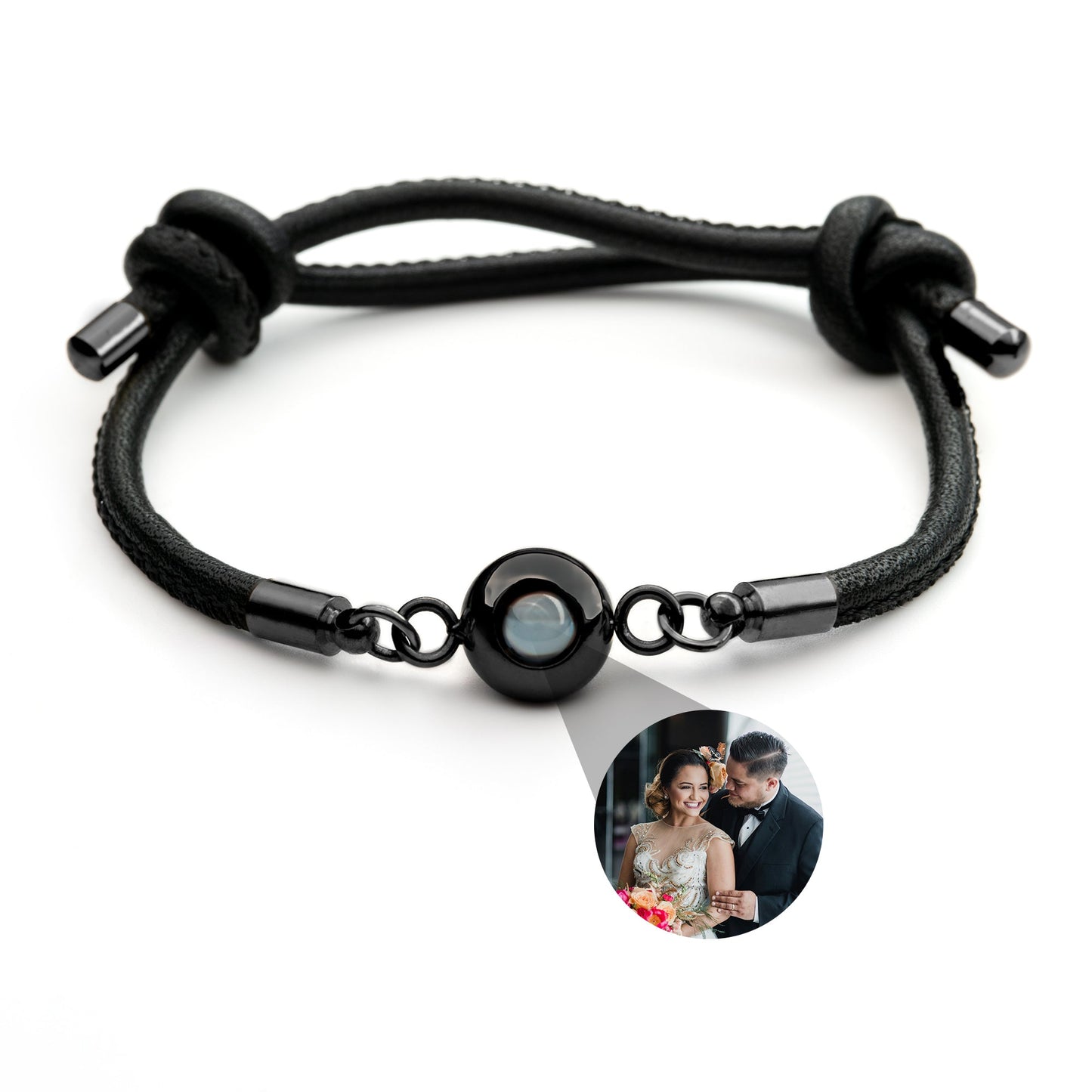 Personalised Photo Projection Bracelet - Leather