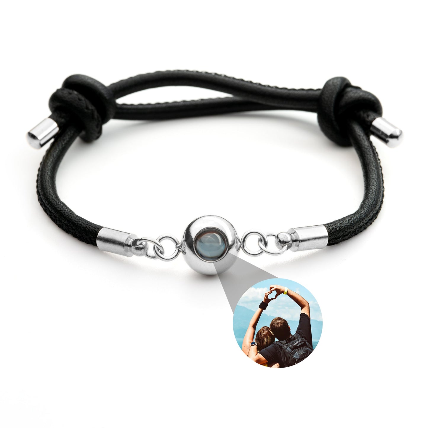 Personalised Photo Projection Bracelet - Leather