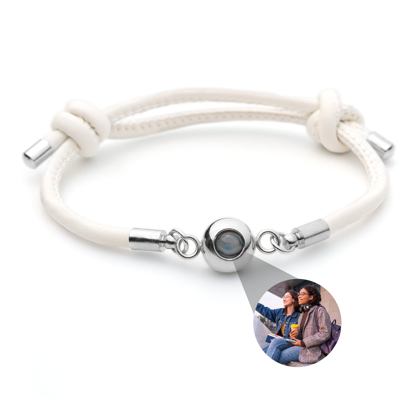 Personalised Photo Projection Bracelet - Leather