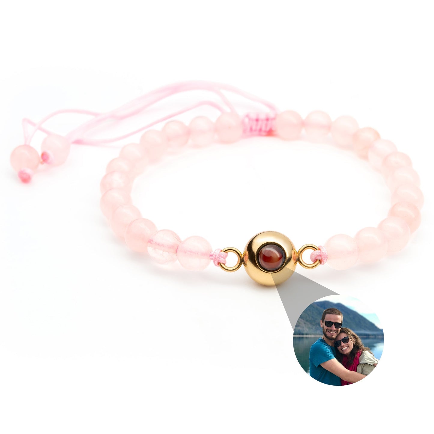 Personalised Photo Bracelet – Pearl Style