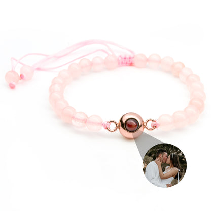 Personalised Photo Bracelet – Pearl Style