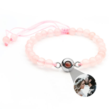 Personalised Photo Bracelet – Pearl Style