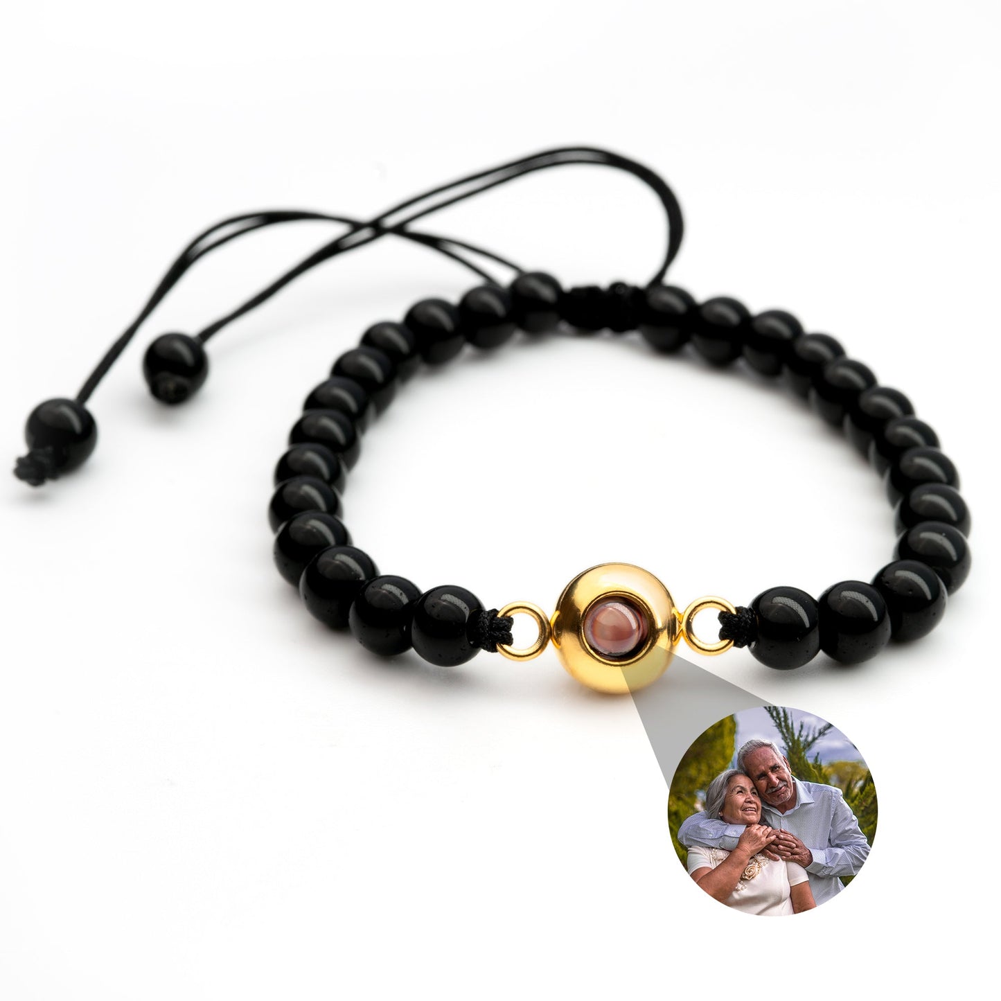 Personalised Photo Bracelet – Pearl Style
