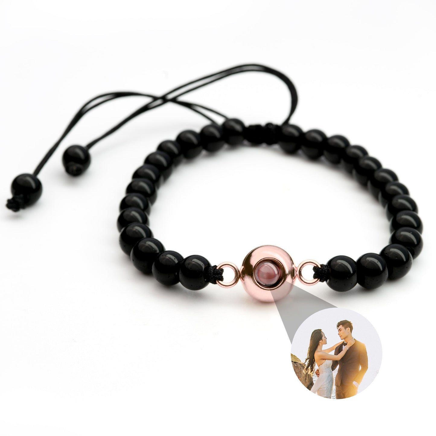 Personalised Photo Bracelet – Pearl Style
