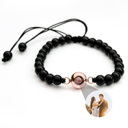 Personalised Photo Bracelet – Pearl Style