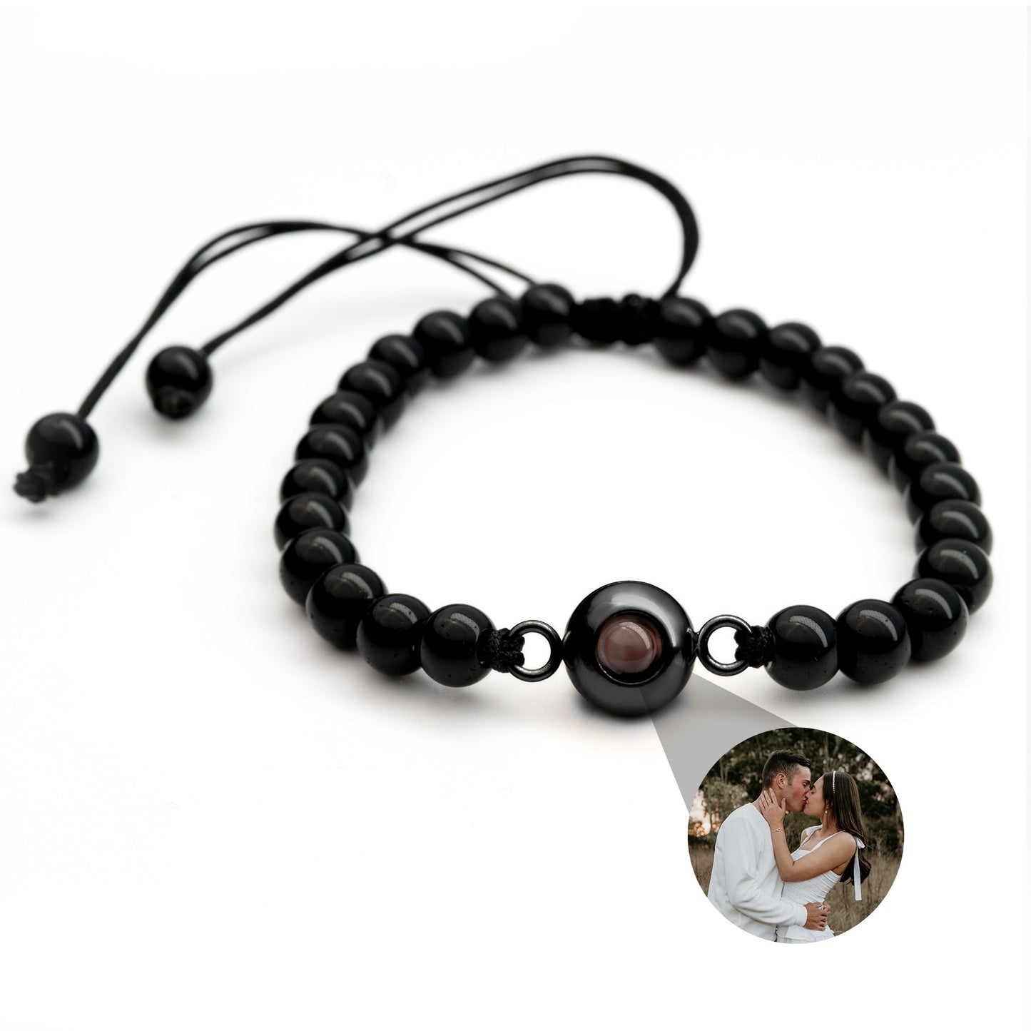 Personalised Photo Bracelet – Pearl Style