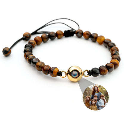Personalised Photo Bracelet – Pearl Style