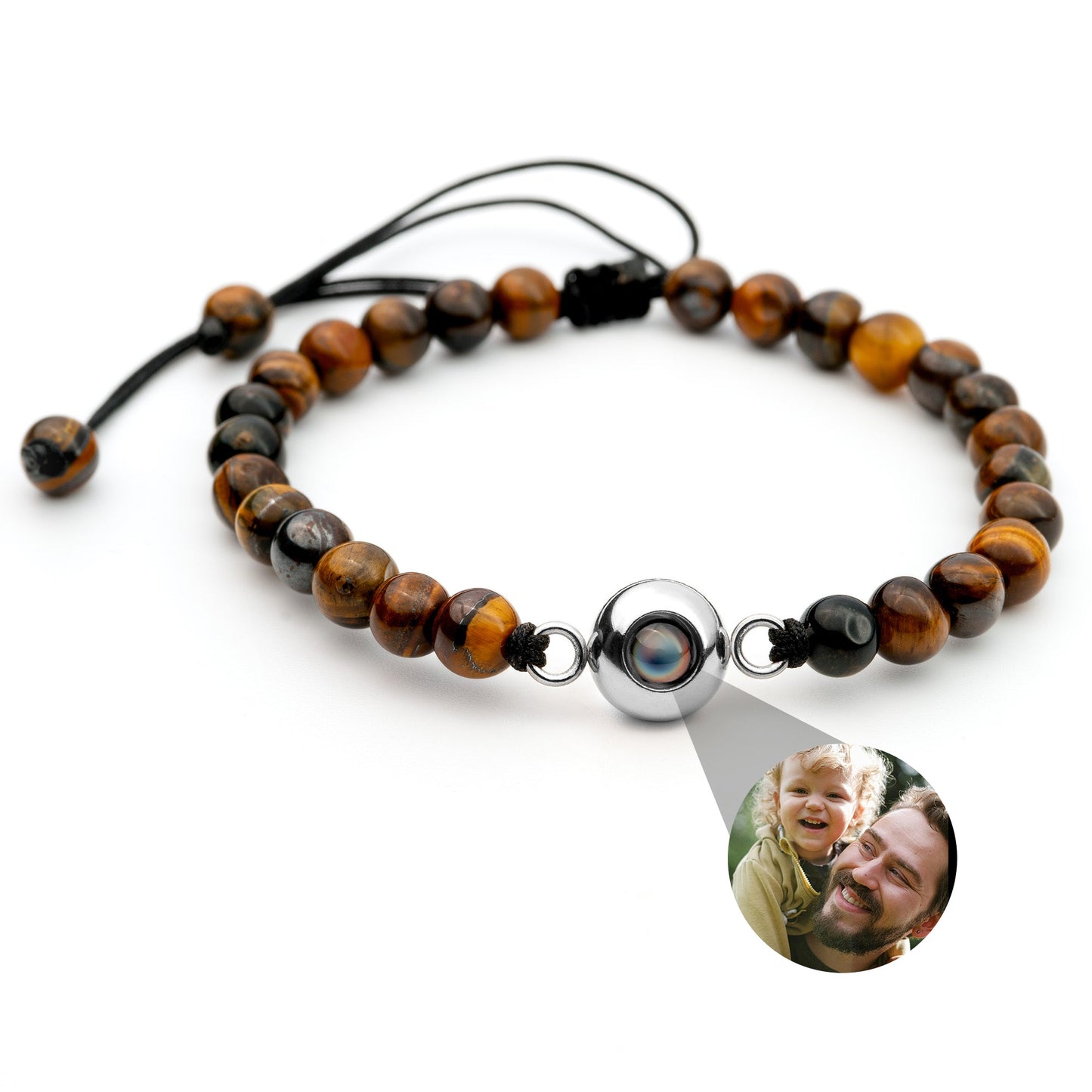 Personalised Photo Bracelet – Pearl Style
