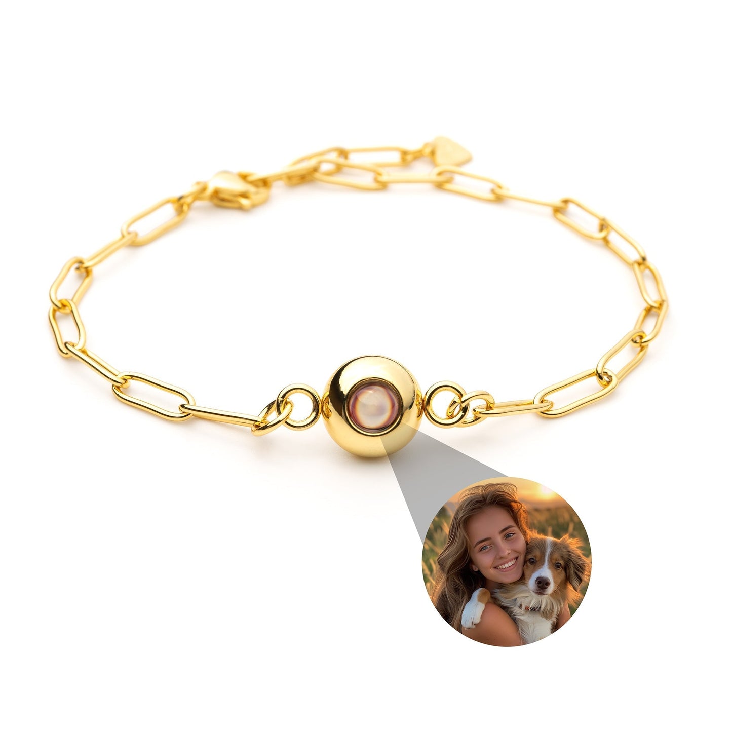 Personalised Photo Bracelet – Paperclip Chain