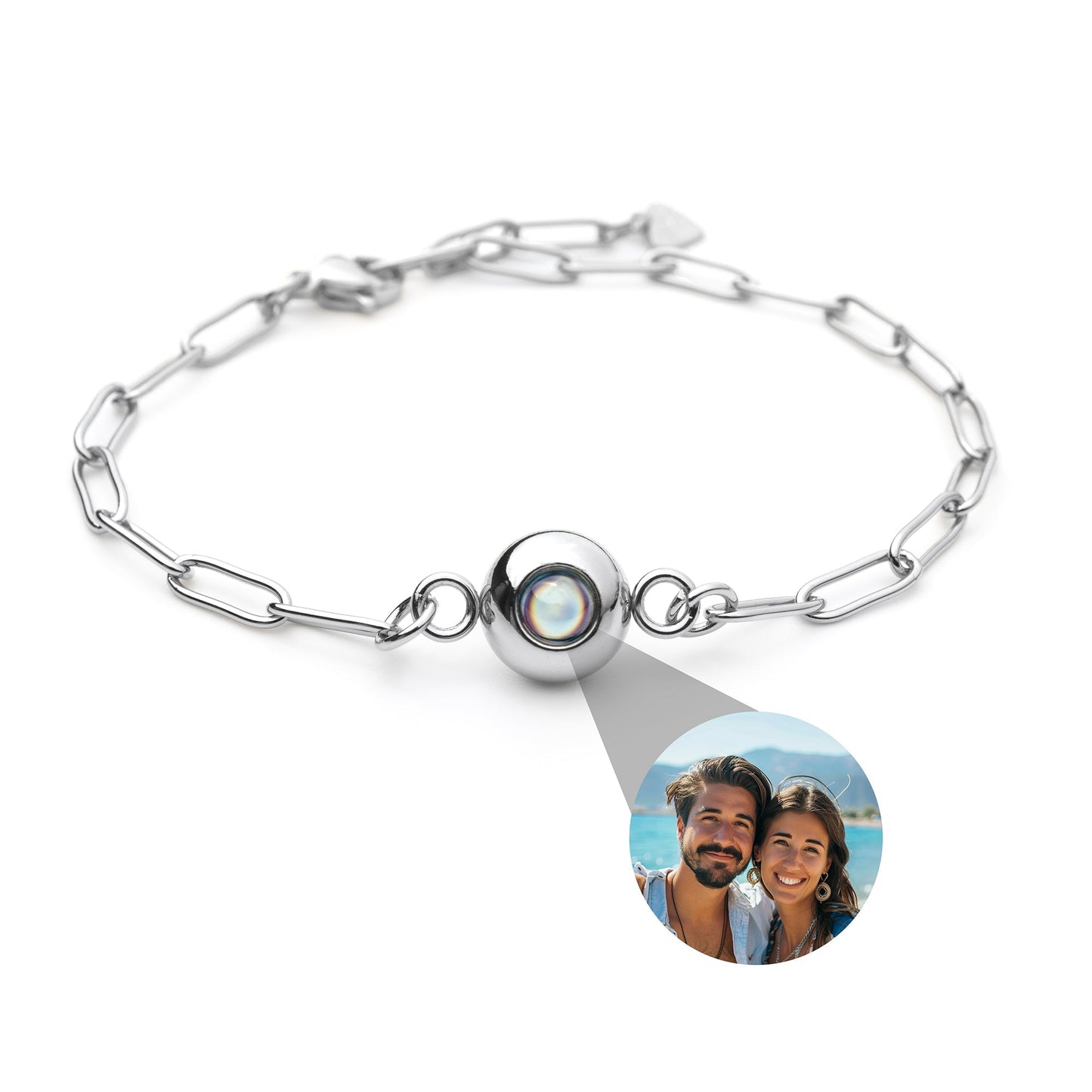 Personalised Photo Bracelet – Paperclip Chain