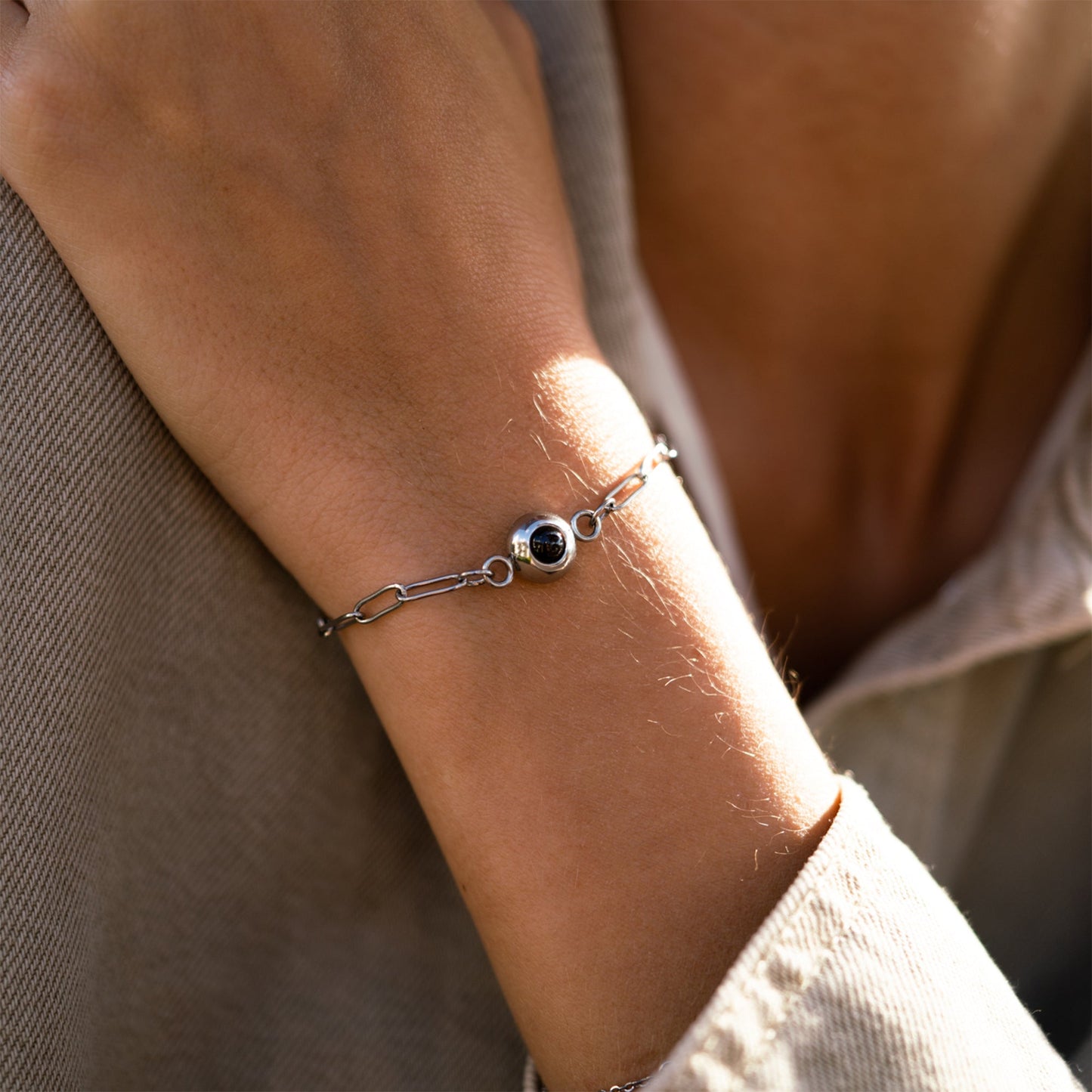Personalised Photo Bracelet – Paperclip Chain