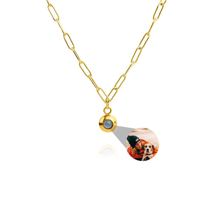 Personalised Photo Necklace – Paperclip Chain