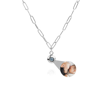 Personalised Photo Necklace – Paperclip Chain