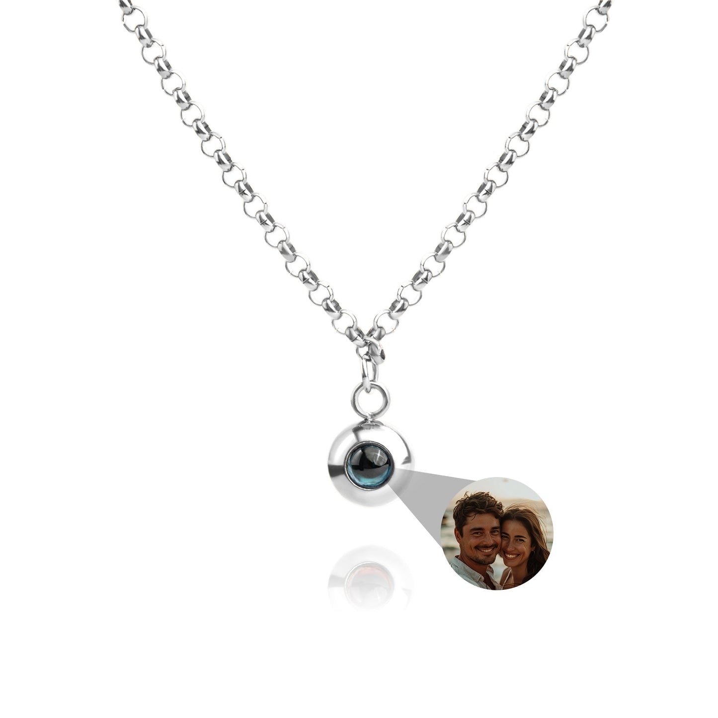 Personalised Photo Necklace – Rolo Chain