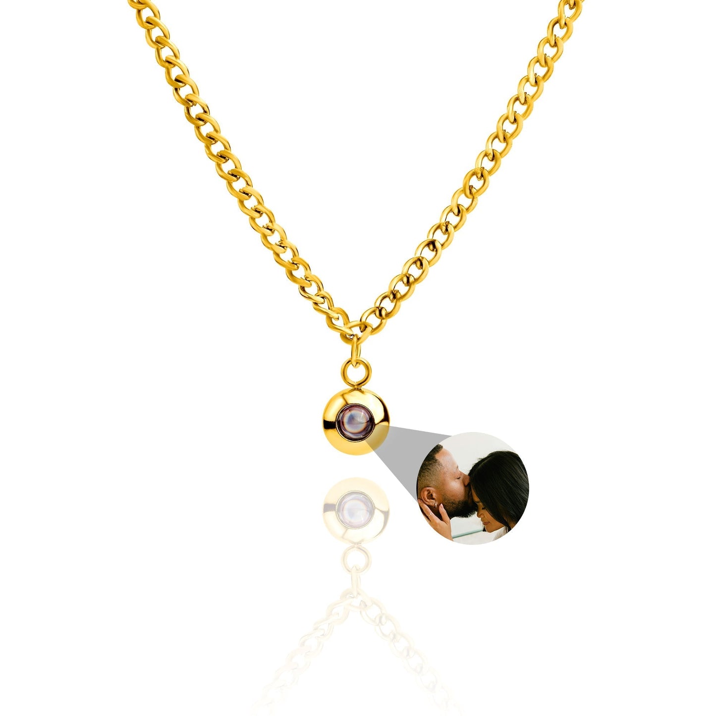 Personalised Photo Necklace – Cuban Chain