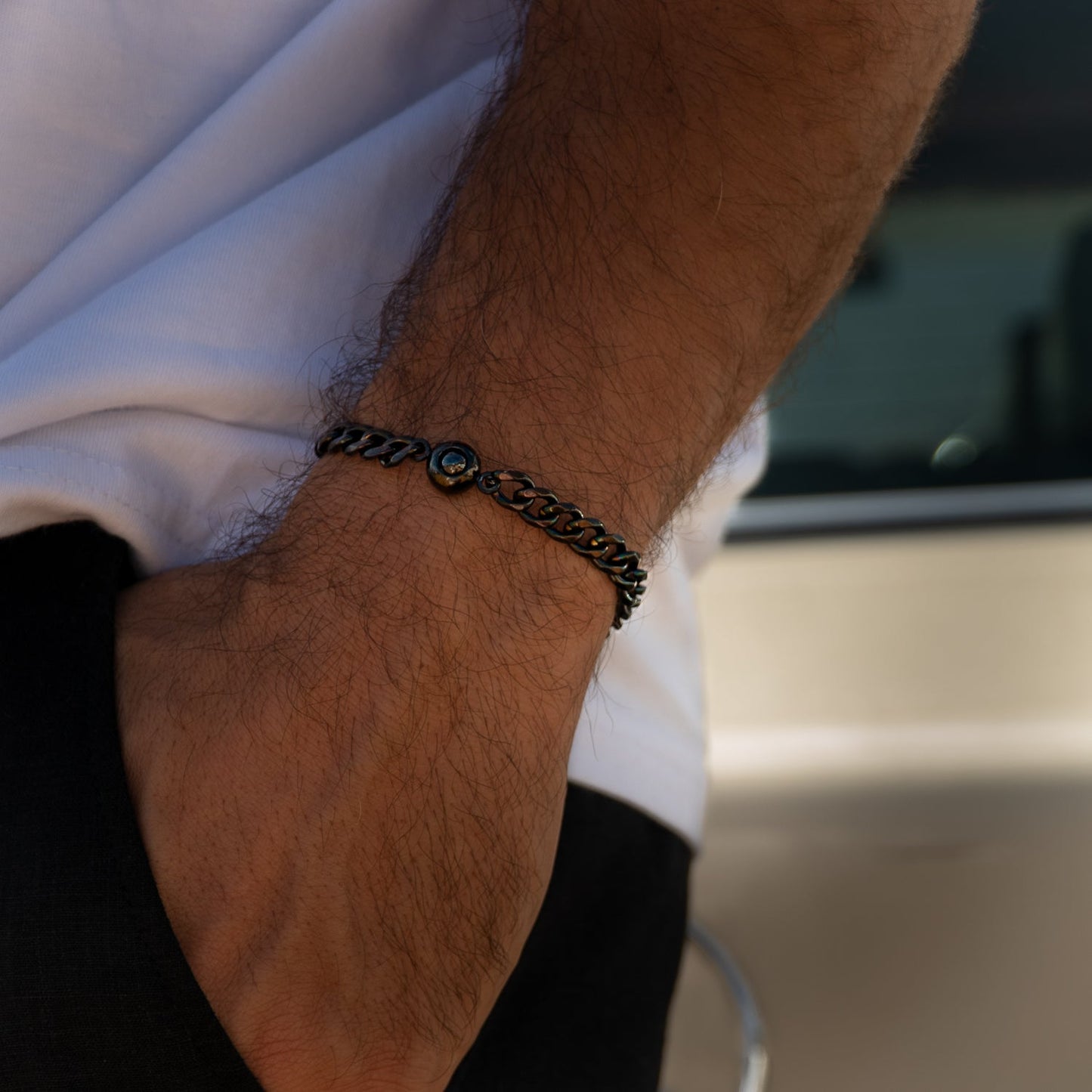 Personalised Photo Bracelet with Your Picture – Cuban Chain Projection Bracelet