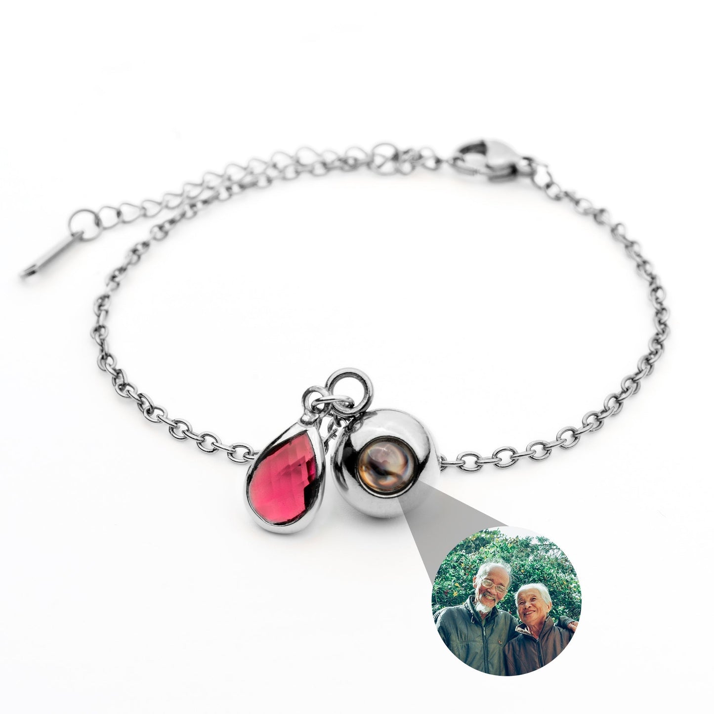 Personalised Photo Bracelet with Birthstone