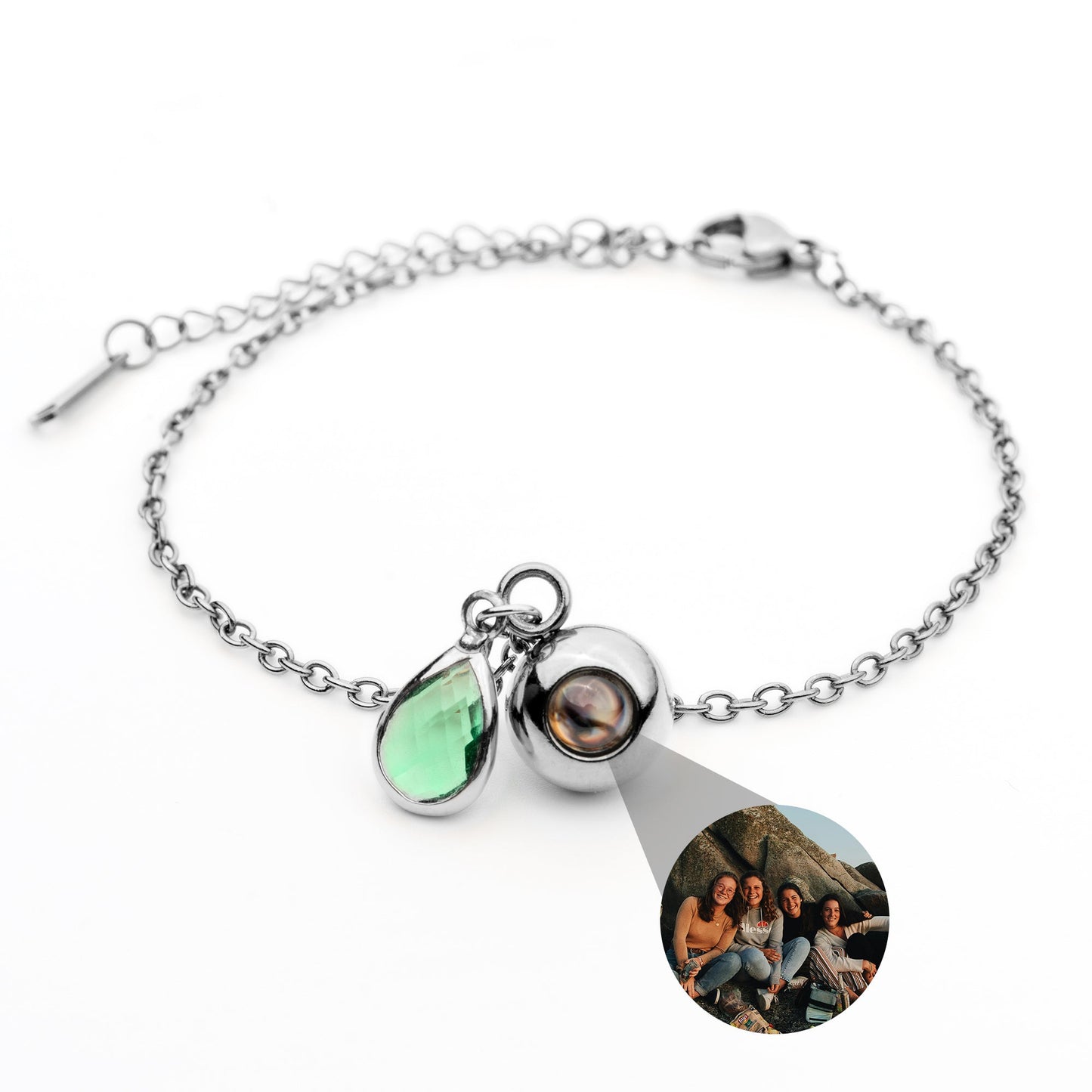 Personalised Photo Bracelet with Birthstone