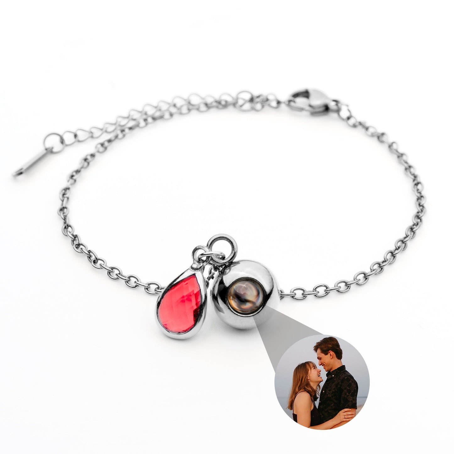 Personalised Photo Bracelet with Birthstone
