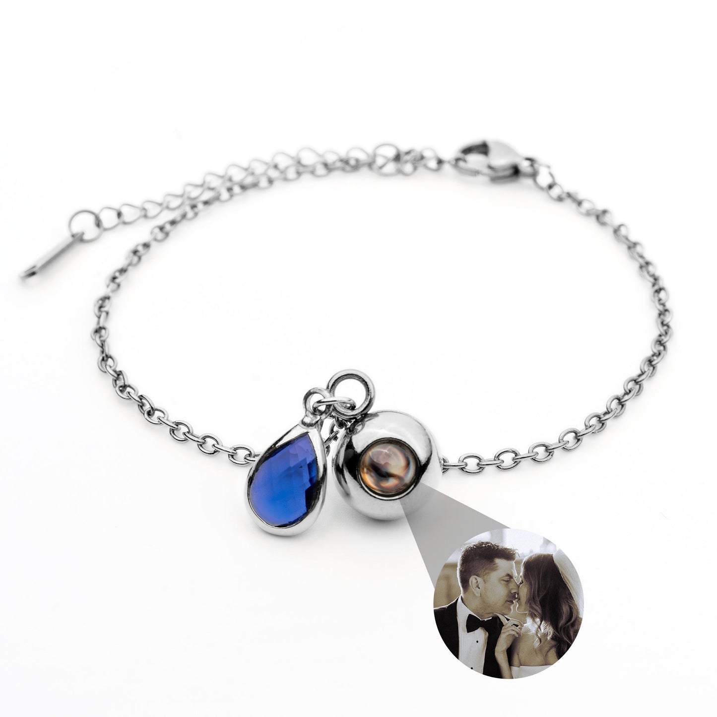 Personalised Photo Bracelet with Birthstone